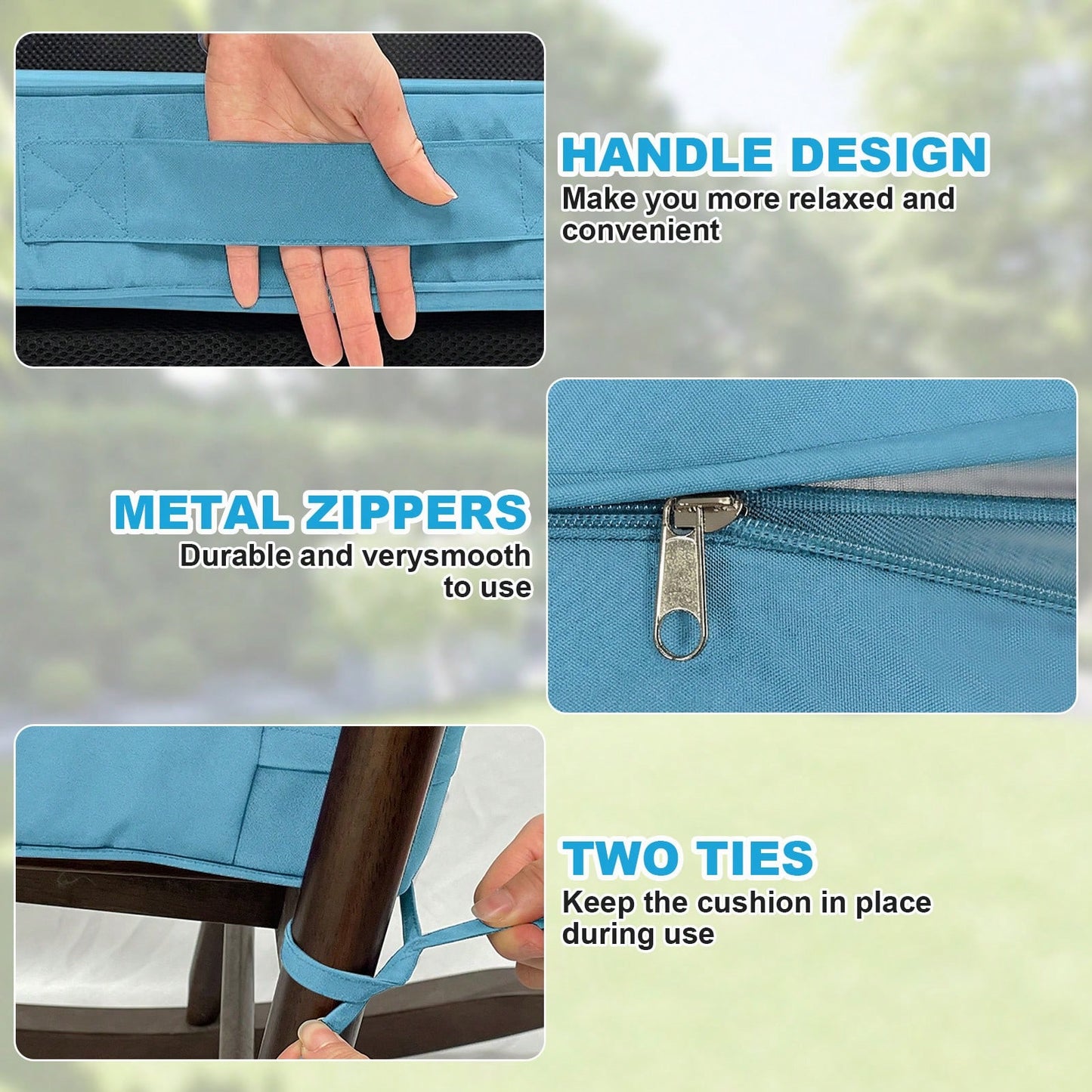 Outdoor Seating Cushion Set, 24"X24" Waterproof & Fade Resistant Patio Chair Cushions Set, Rattan Patio Replacement Seat Pad & Back Cushion,Furniture Cushions With Removable Covers Seat Cushion Set