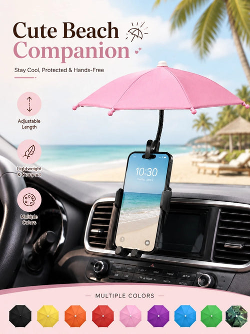 Outdoor Smartphone Sunshade (With Universal Clamp) – Anti-Glare, Essential For Outdoor Activities; Compatible With All Smartphones And Navigation Devices; Shields Phones From Rain And Sunlight.