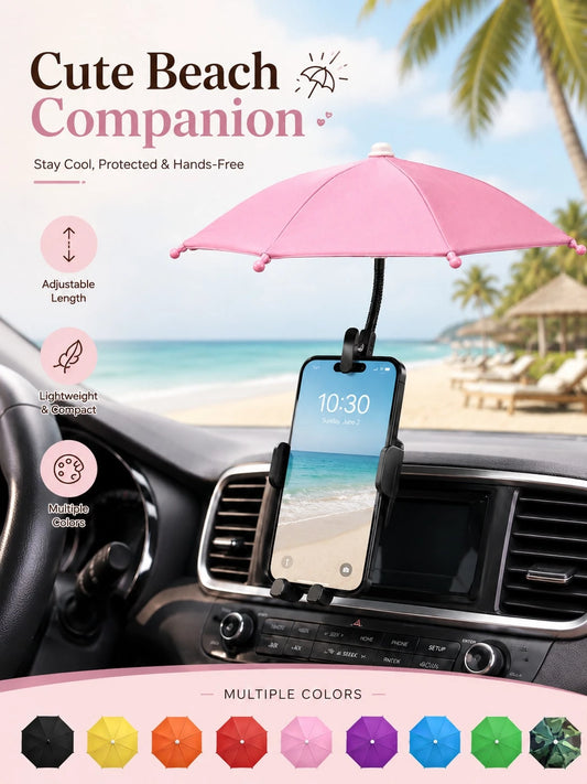 Outdoor Smartphone Sunshade (With Universal Clamp) – Anti-Glare, Essential For Outdoor Activities; Compatible With All Smartphones And Navigation Devices; Shields Phones From Rain And Sunlight.