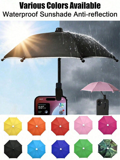 Outdoor Smartphone Sunshade (With Universal Clamp) – Anti-Glare, Essential For Outdoor Activities; Compatible With All Smartphones And Navigation Devices; Shields Phones From Rain And Sunlight.