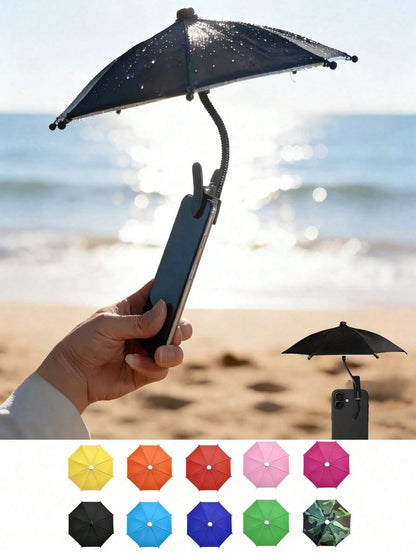 Outdoor Smartphone Sunshade (With Universal Clamp) – Anti-Glare, Essential For Outdoor Activities; Compatible With All Smartphones And Navigation Devices; Shields Phones From Rain And Sunlight.