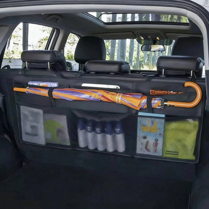 Oxford Cloth Car Trunk Storage Bag, Foldable Backseat Hanging Organizer Bag, Waterproof & Durable Car Seat Back Storage Bag, Suitable For Frequent Family Travel, Easy Installation For Most Vehicle Mod