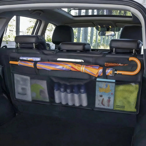 Oxford Cloth Car Trunk Storage Bag, Foldable Backseat Hanging Organizer Bag, Waterproof & Durable Car Seat Back Storage Bag, Suitable For Frequent Family Travel, Easy Installation For Most Vehicle Mod