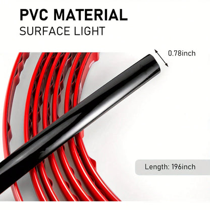 Pack-1 Car Chrome Trim Molding, 0.78" X 16.4Ft Body Window Seal Rubbing Strip, Bumper Anti-Collision Strip, Universal For Auto DIY Shiny Self-Adhesive Strip (Bright Black)
