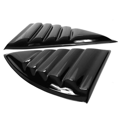 Pair Gloss Black Side Window Louver Compatible With 2010-2015 Chevy Camaro Coupe Sun Shade Cover Windshield Scoop Car Accessories