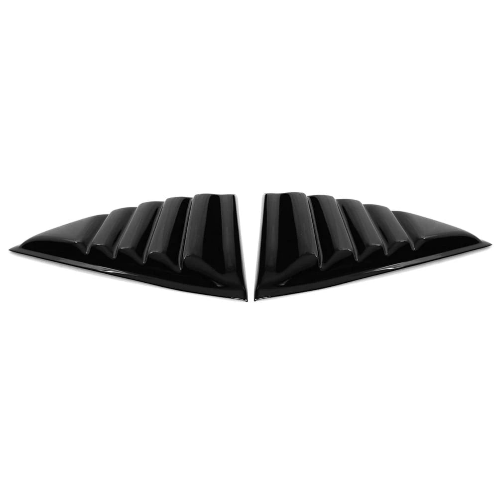Pair Gloss Black Side Window Louver Compatible With 2010-2015 Chevy Camaro Coupe Sun Shade Cover Windshield Scoop Car Accessories