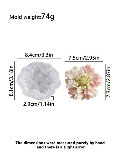 Peony Flower Candle Silicone Mold, Resin Casting- DIY Jewelry, Soap And Wax Crafts- Suitable For Home Decor, Gifts And Spring Celebrations