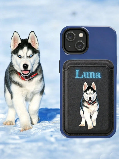 Personalized Custom Photo Phone Wallet Sticker, Custom Text Photo Adhesive Card Holder, Multi Color Slim Phone Card Pocket For ID Credit Cards Storage