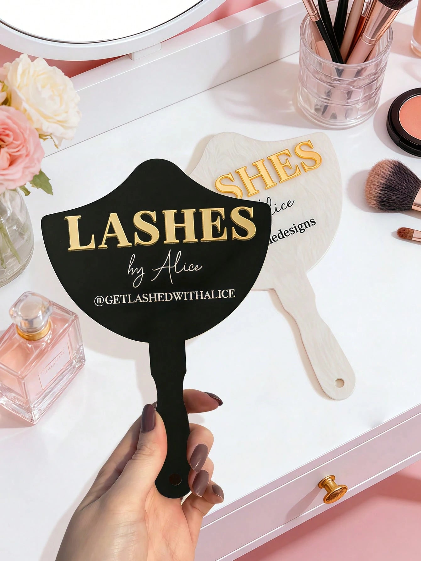 Personalized Eyelash Technician Props, Custom 3d Handheld Social Media Props, Eyelash Extension Facial Paddles, Personalized Eyelash Room Decoration, Beauty Salon Decoration, Eyebrow Technician Props