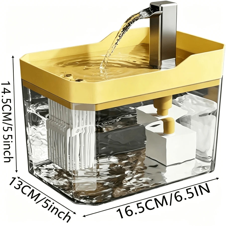 Pet Intelligent Drinking Water Source Automatic Circulation Cat Water Dispenser, 50.72 Ounces Ultra Quiet USB Rechargeable Cat Water Bait, Mobile Water Cat Supplies (Excluding Plug), No Battery