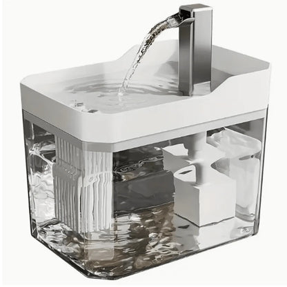 Pet Intelligent Drinking Water Source Automatic Circulation Cat Water Dispenser, 50.72 Ounces Ultra Quiet USB Rechargeable Cat Water Bait, Mobile Water Cat Supplies (Excluding Plug), No Battery