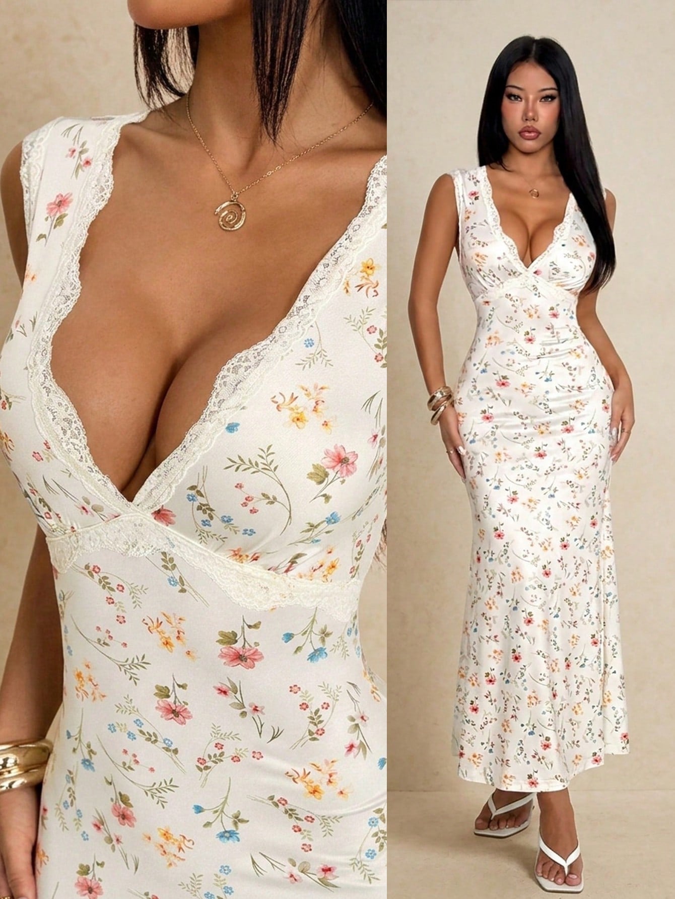 PETITE Women's Floral Lace Patchwork Dress,Dresses For Women Summer,Petite Women Vacation White Floral Sexy