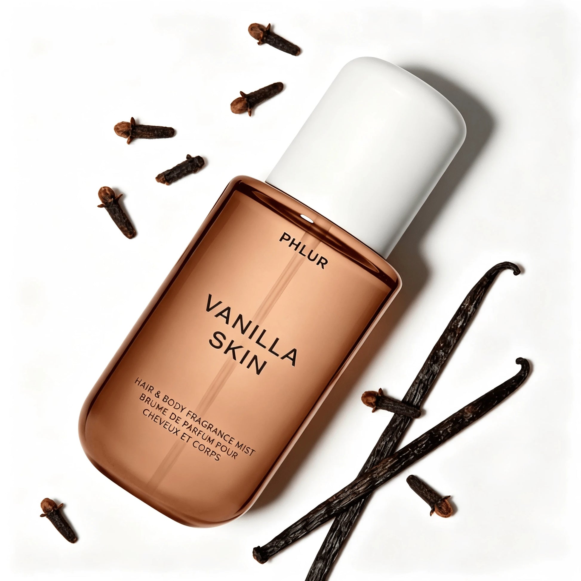 PHLUR Vanilla Skin Body Mist, Hair And Body Perfume For Women, Vanilla Perfume Body Spray With Pink Pepper, Cashmere Wood & Sandalwood Fragrance