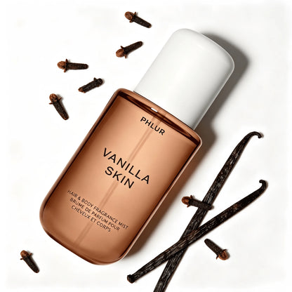 PHLUR Vanilla Skin Body Mist, Hair And Body Perfume For Women, Vanilla Perfume Body Spray With Pink Pepper, Cashmere Wood & Sandalwood Fragrance
