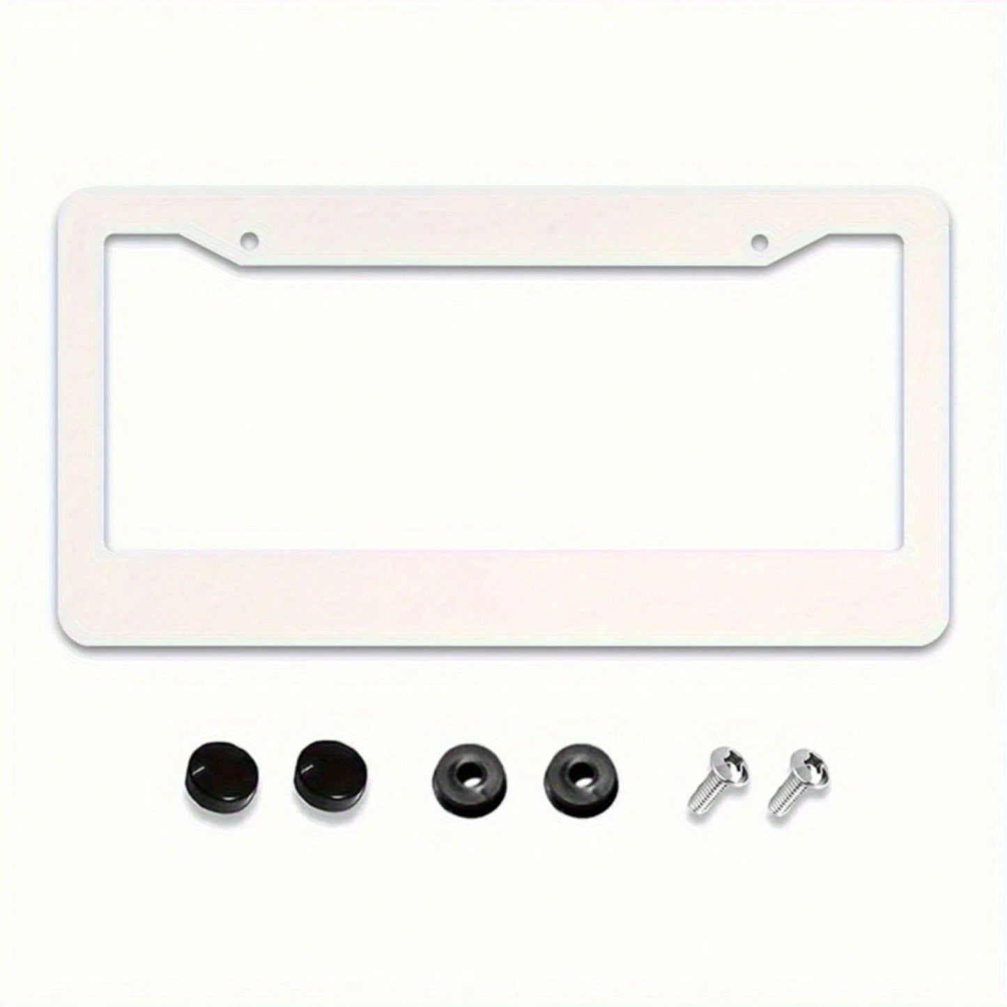 Pink Ribbon Breast Cancer Awareness License Plate Frame Bracket Set, Decorative Car Accessory Aluminum License Plate Frame Ornament, Suitable For Women, Girls, And Ladies, With Two-Hole Screw Decorati