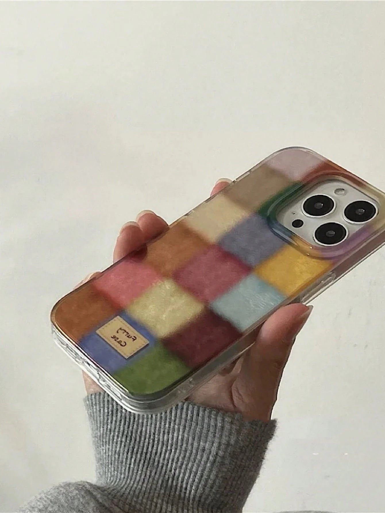 Plaid TPU Shockproof Fashion Plaid Retro Colorful Plaid Protective Case Compatible With IPhone 16 Pro Max, 15/17 New Models, 14 Pro/13, 12, 11XR, Shockproof TPU Soft Cover Spring Birthday Gift