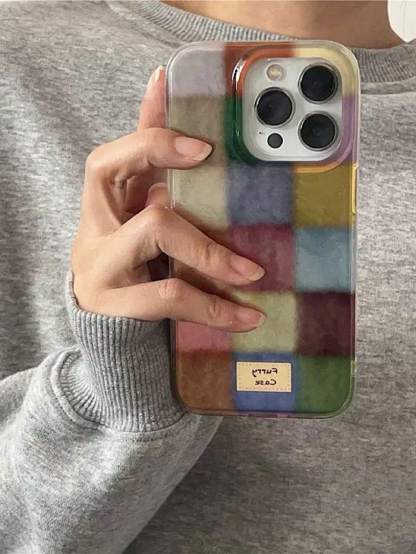 Plaid TPU Shockproof Fashion Plaid Retro Colorful Plaid Protective Case Compatible With IPhone 16 Pro Max, 15/17 New Models, 14 Pro/13, 12, 11XR, Shockproof TPU Soft Cover Spring Birthday Gift