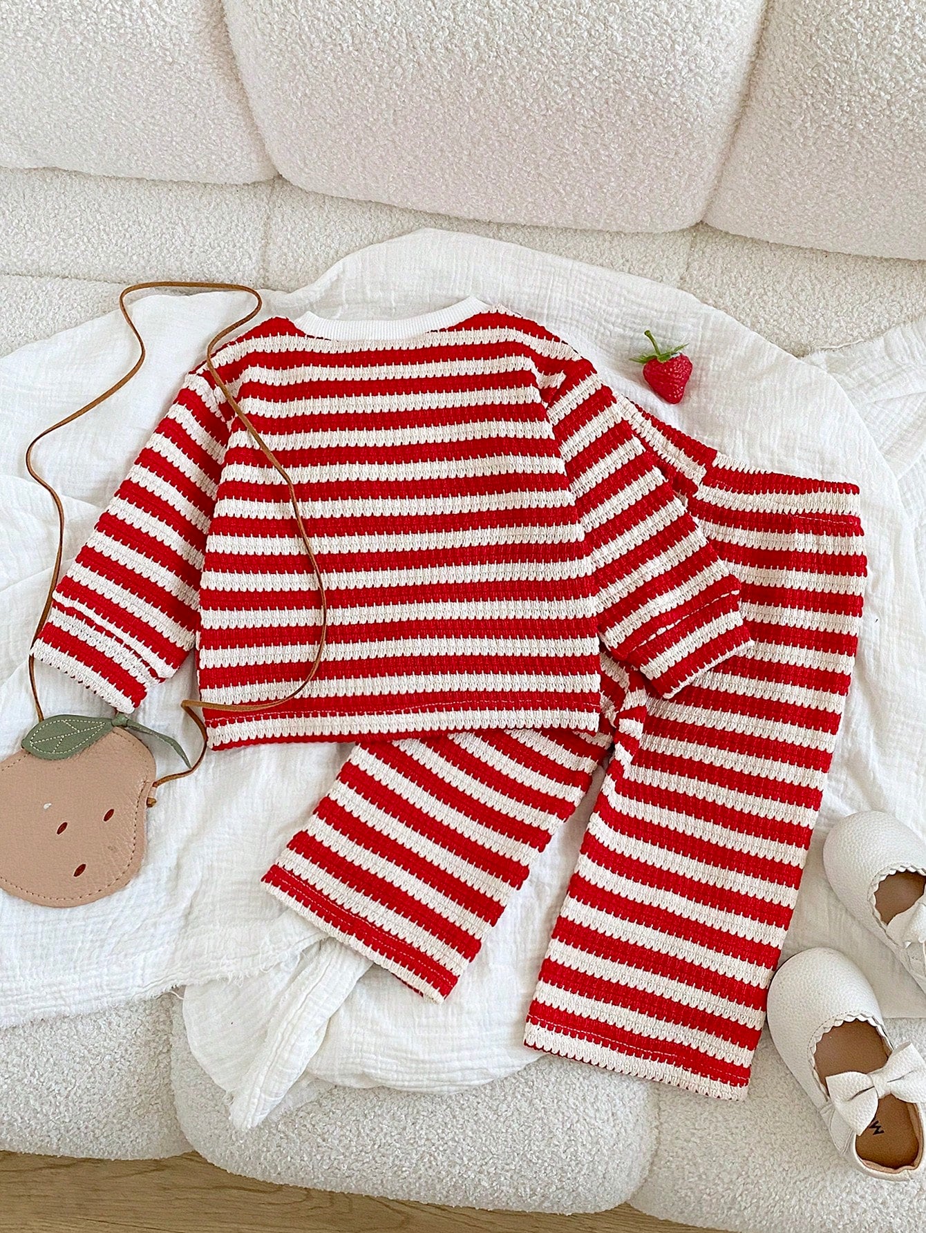 Playful Pals 2pcs/Set Baby Girl Casual Versatile Fashion Long Sleeve Top And Pants Set, Suitable For Spring, Autumn, Winter, Daily Wear