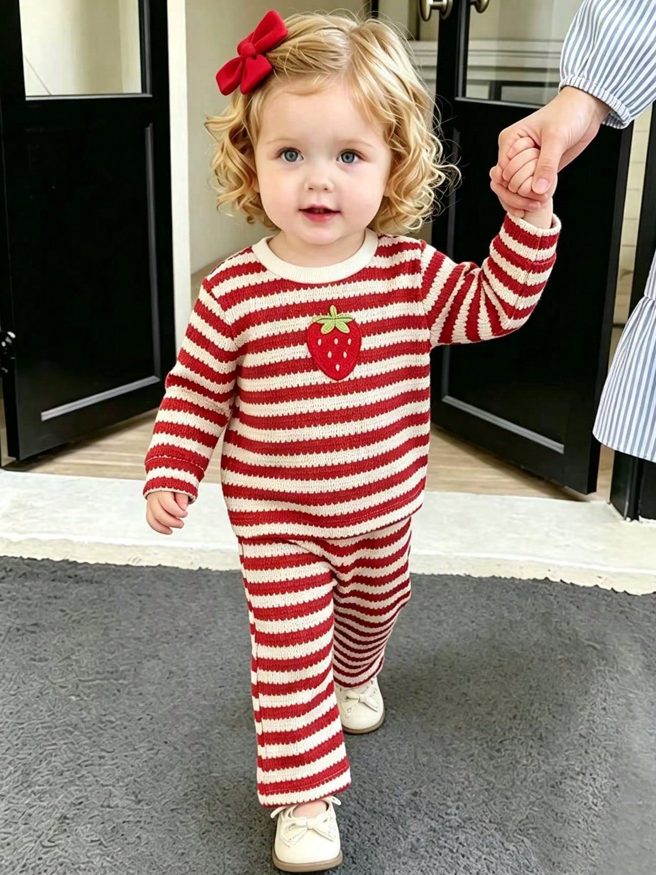 Playful Pals 2pcs/Set Baby Girl Casual Versatile Fashion Long Sleeve Top And Pants Set, Suitable For Spring, Autumn, Winter, Daily Wear