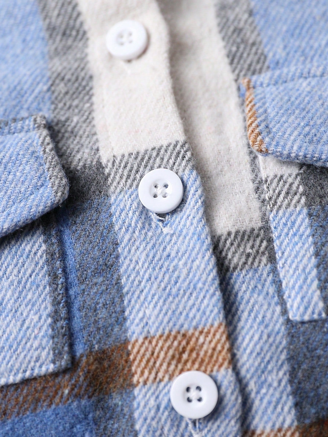 Playful Pals Baby Boy Plaid Pocket Accent Jacket,Long Sleeve Outerwear For Autumn,Back-To-School Navy Blue Contrast Modest Casual Fashionable Classic Jacket