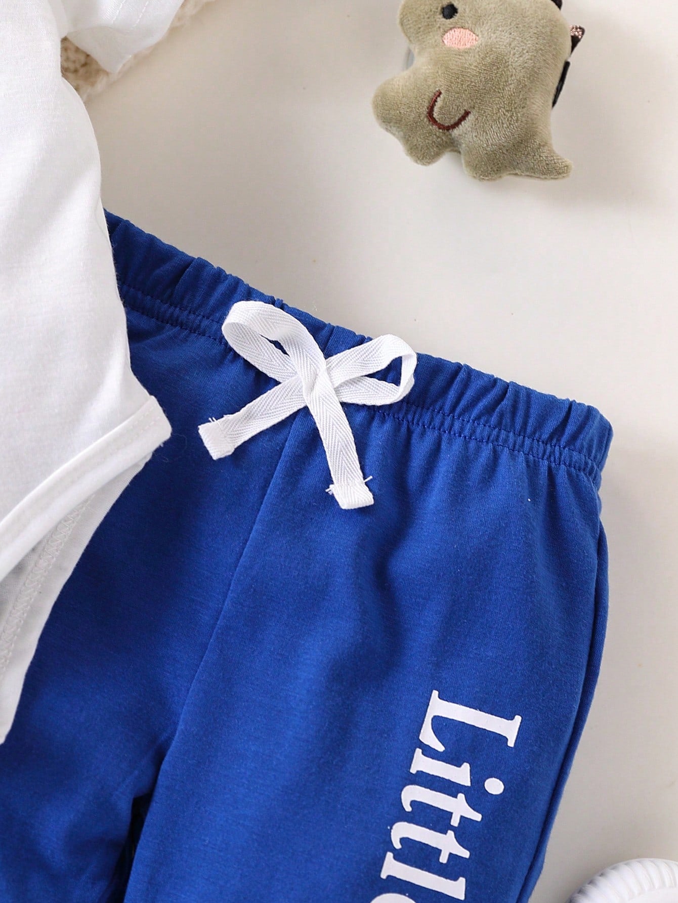 Playful Pals Baby Boys Cute Letter Print Hooded Bodysuit With Pants, Spring/Summer