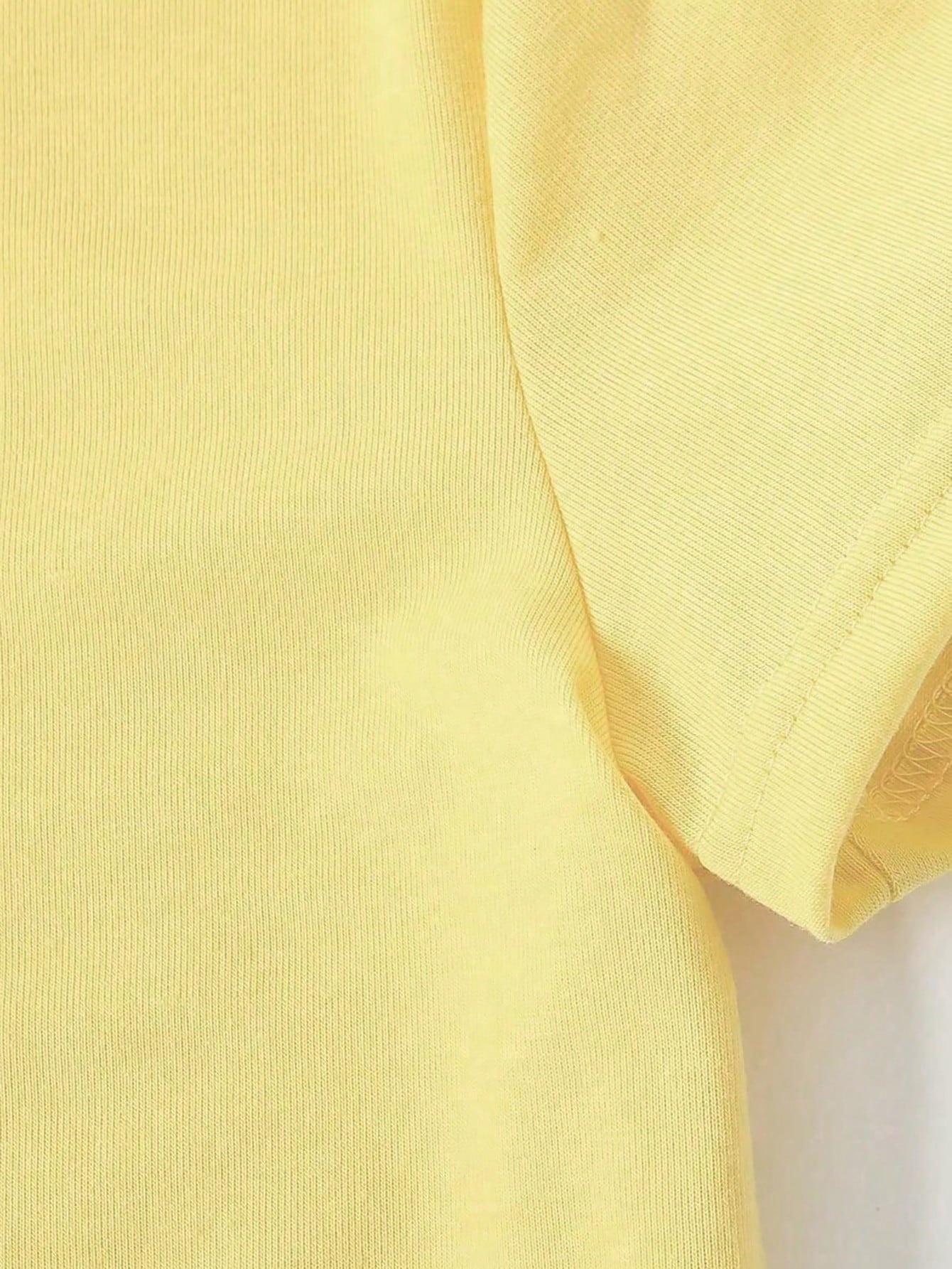 Playful Pals Baby Girls' Classic English Graphic Yellow Short Sleeve Pullover T-Shirt  Girl Clothing  Tops  Suitable For Spring/Summer  Fits 6M-3T