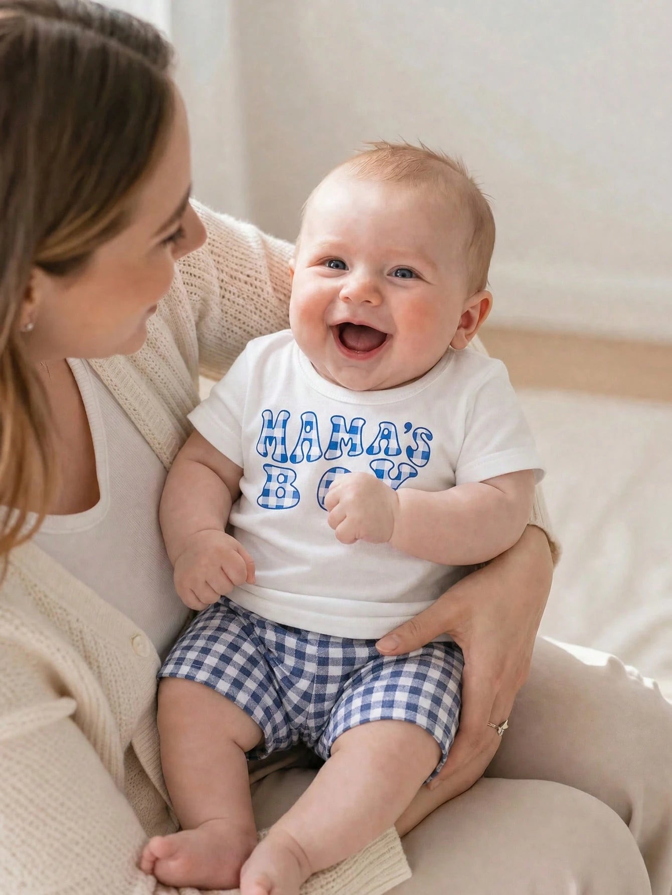 Playful Pals Newborn Short Sleeve Set, Black & White Striped Baby Boy T-Shirt 2pcs Set, Infant Summer Bear Embroidery Design New Arrival