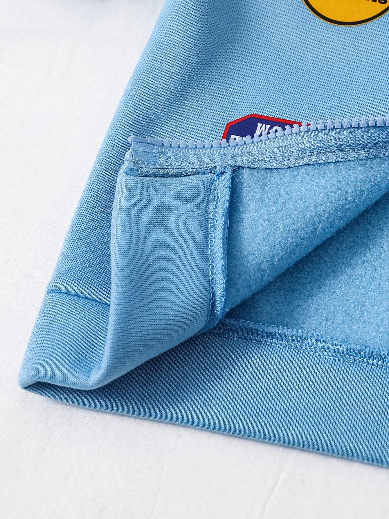 Playful Pals Toddler Boys'Hoodie Set Baby Blue Winter Cute Modest Date Furry Collar Hooded Top Embossed Chest Matching Casual Pants Baby Boy Tracksuit Versatile