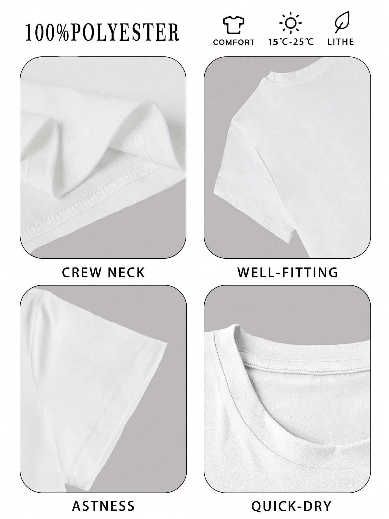 Plus Size Women's Summer Letter Print Casual Minimalist Loose Daily Street Style Short Sleeve T-Shirt Summer White