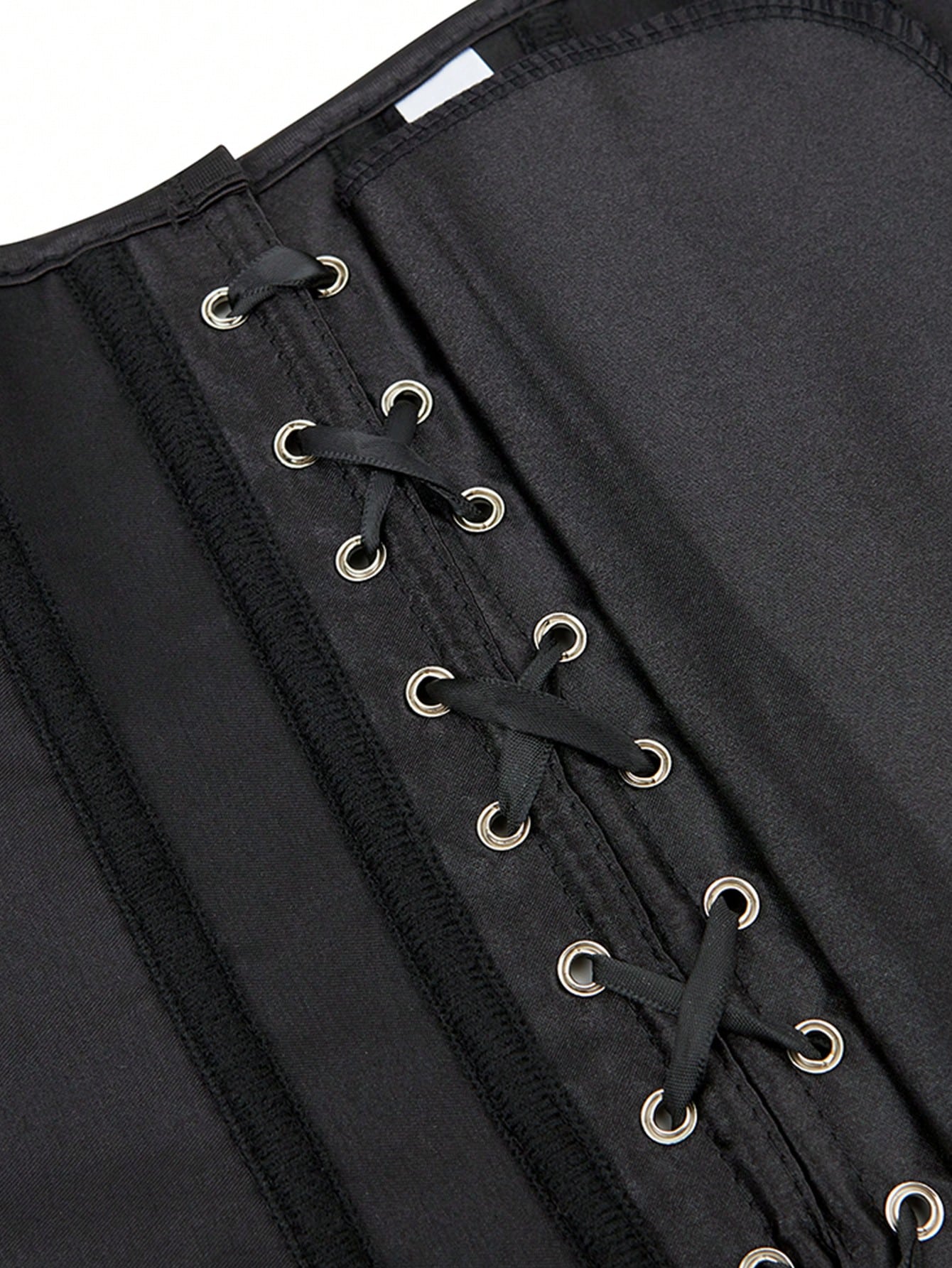 Plus Size Women Solid Color Bandeau Top, New Year Party, Valentine's Day Holiday Corset Top Black Summer
