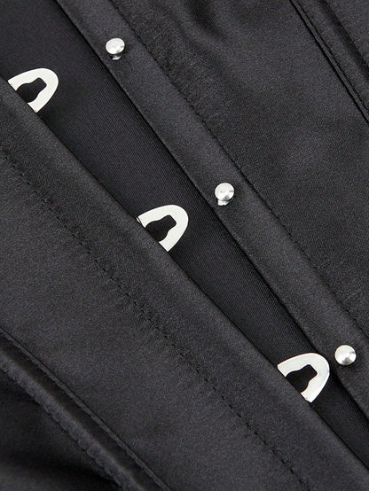 Plus Size Women Solid Color Bandeau Top, New Year Party, Valentine's Day Holiday Corset Top Black Summer