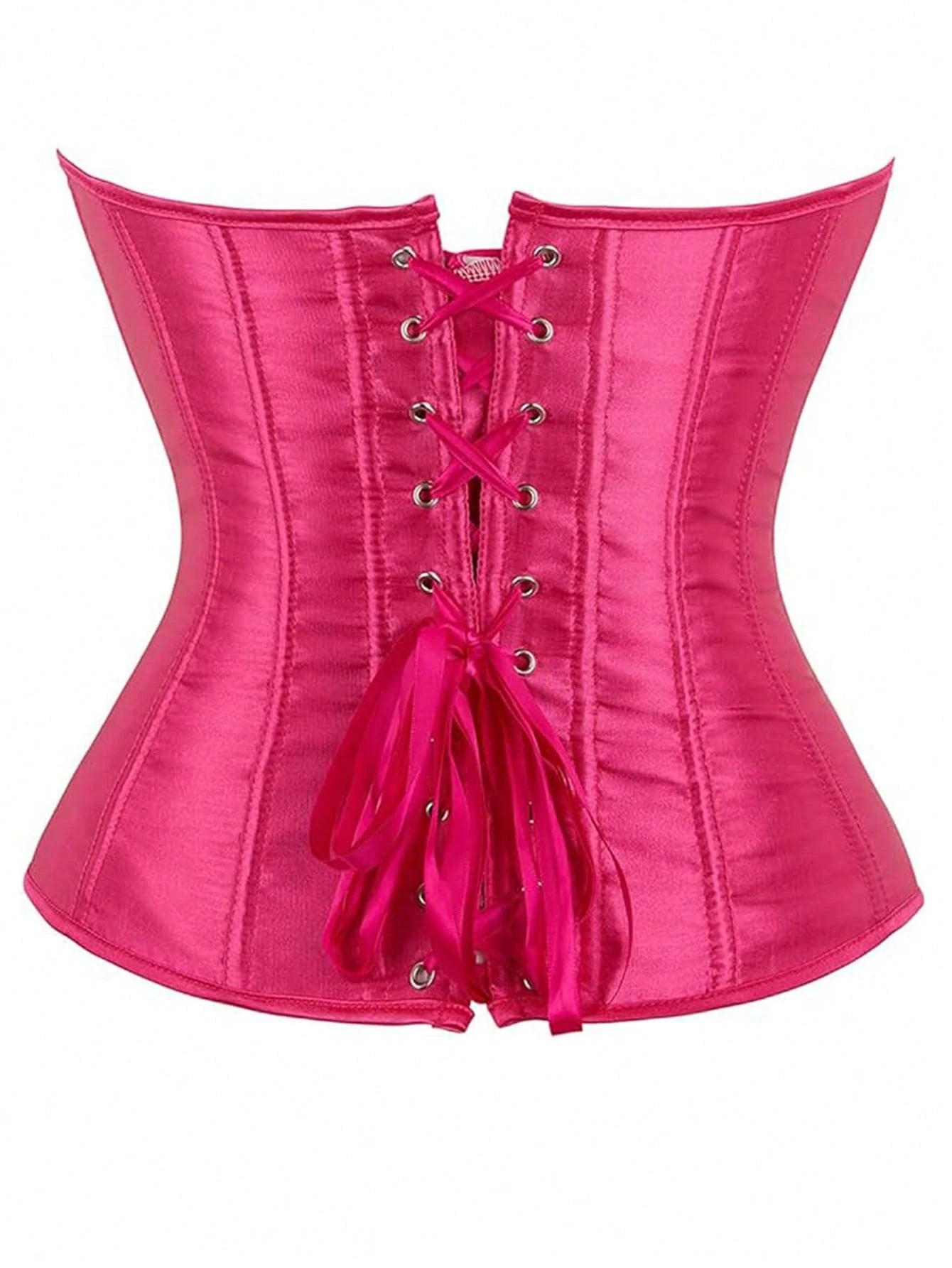 Plus Size Women Solid Color Bandeau Top, New Year Party, Valentine's Day Holiday Corset Top Black Summer