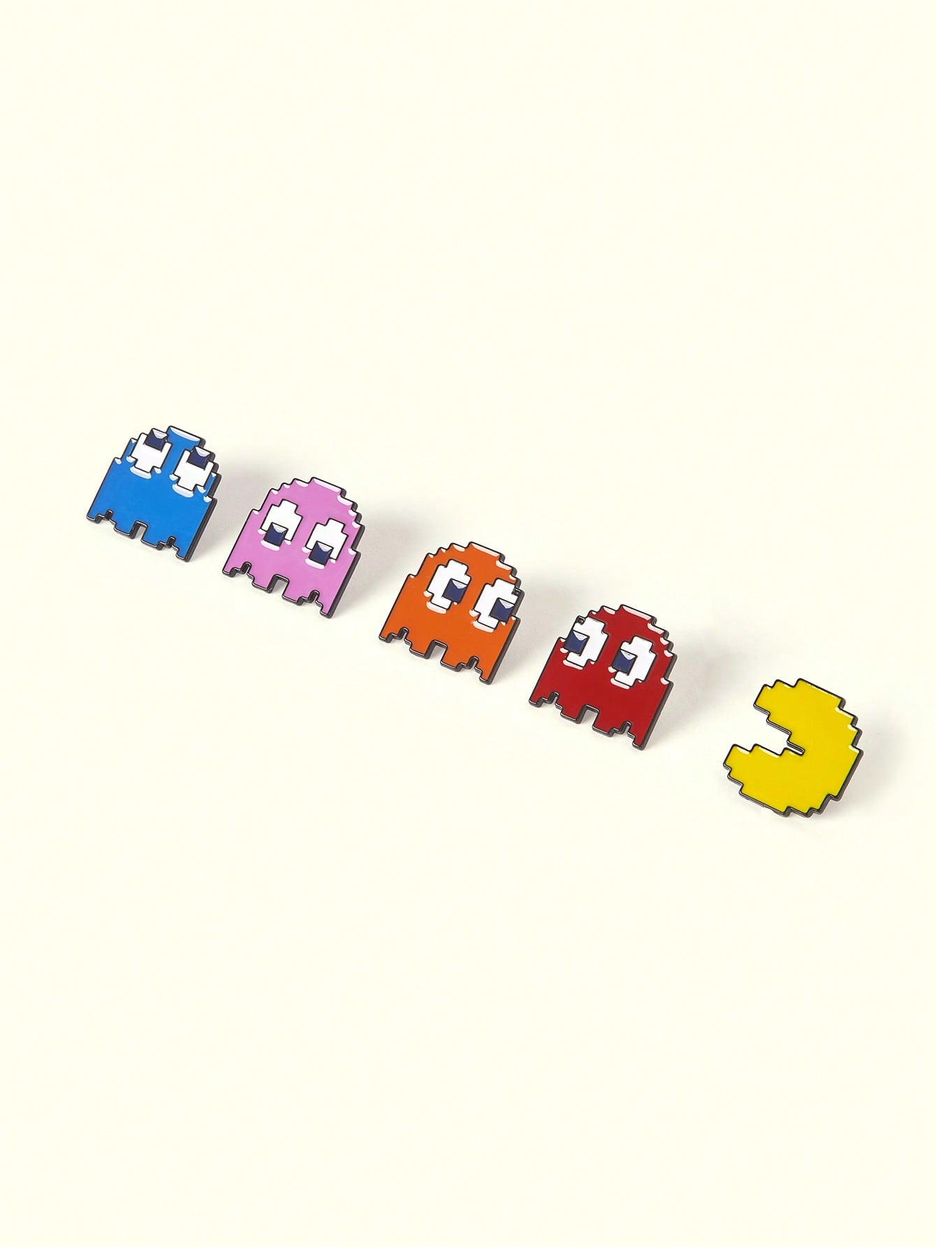 Popjeli 5 Creative Video Game Pixel Classic Maze Character, Cute Alloy Brooch Combination, Clothing Decoration Badge, Bag Decoration Badge, Universal For All Seasons