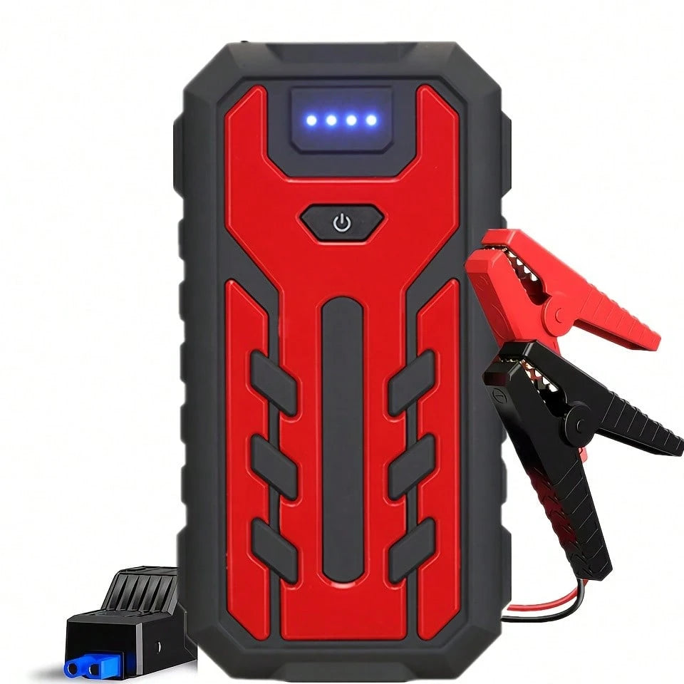 Portable Car Battery Charger, Outdoor Emergency Power Starter, Automotive Parts, Digital Display And Flashlight Lighting Equipment (Without Air Pump)