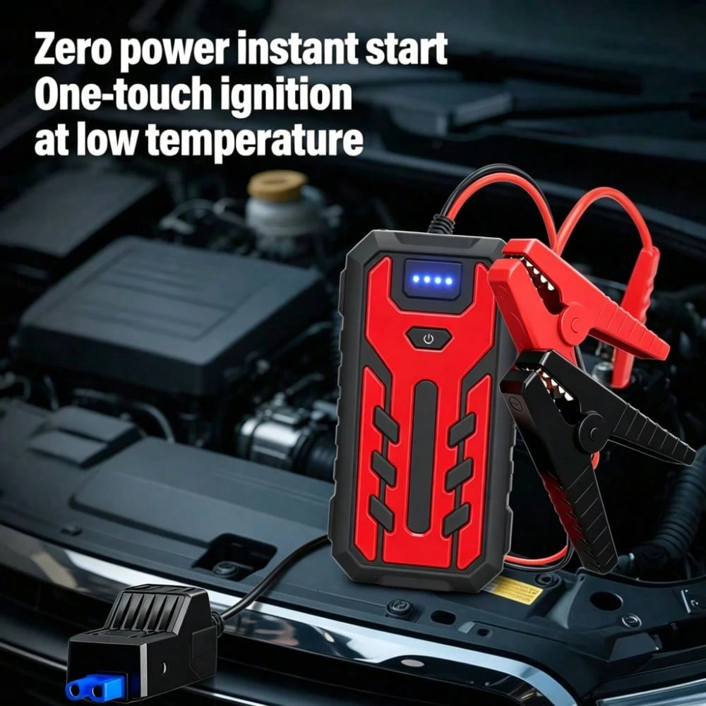 Portable Car Battery Charger, Outdoor Emergency Power Starter, Automotive Parts, Digital Display And Flashlight Lighting Equipment (Without Air Pump)