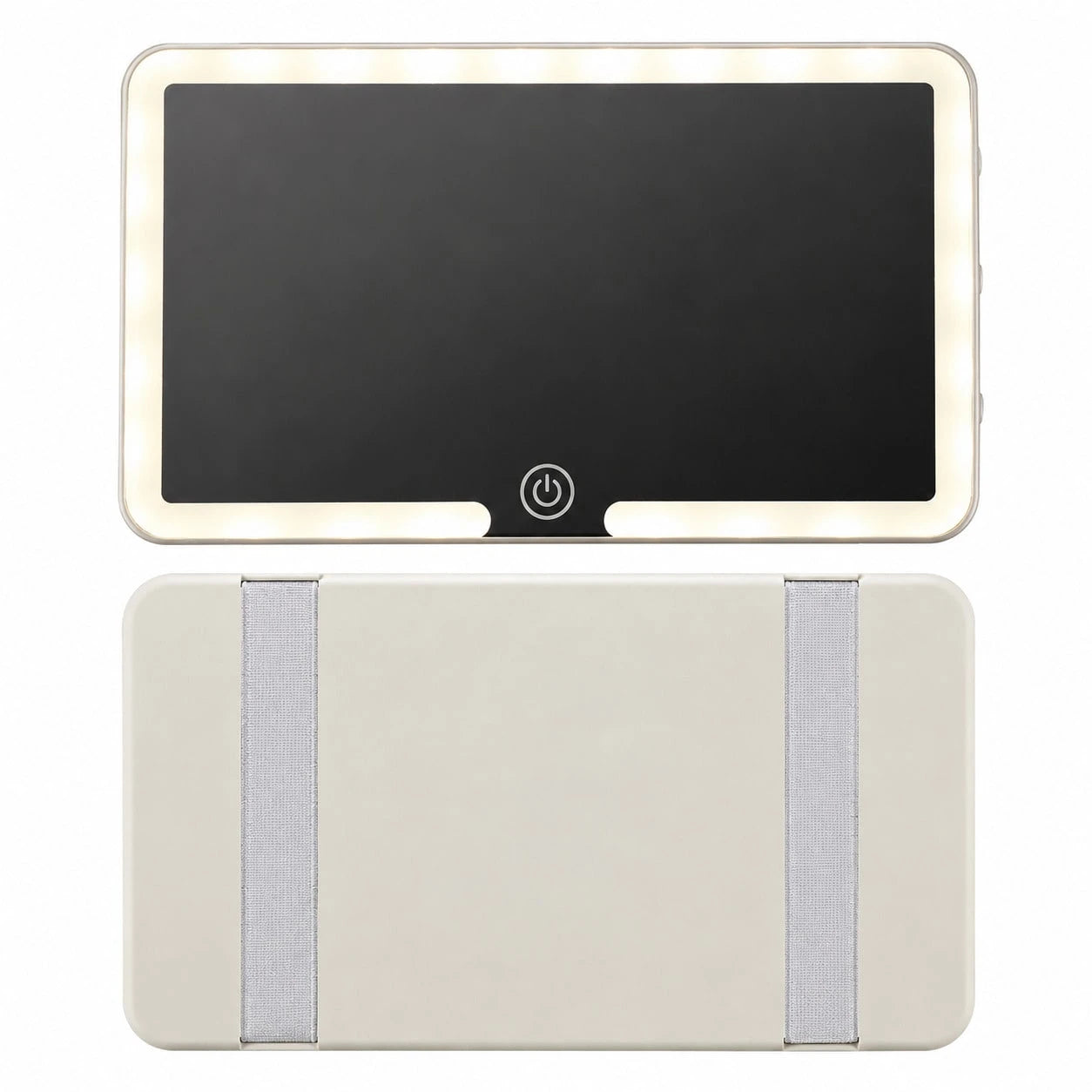 Portable Car Makeup Mirror With Sunshade And Smart LED Charging Function