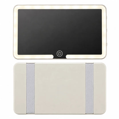 Portable Car Makeup Mirror With Sunshade And Smart LED Charging Function
