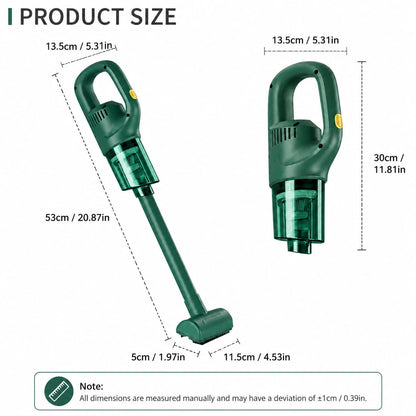 Portable Car Vacuum Cleaner, Mini Hand‑Held Automatic Vacuum, Low‑Noise, USB Rechargeable. Suitable For Cleaning Dust And Hair Inside Cars, Dual‑Use For Car And Home.
