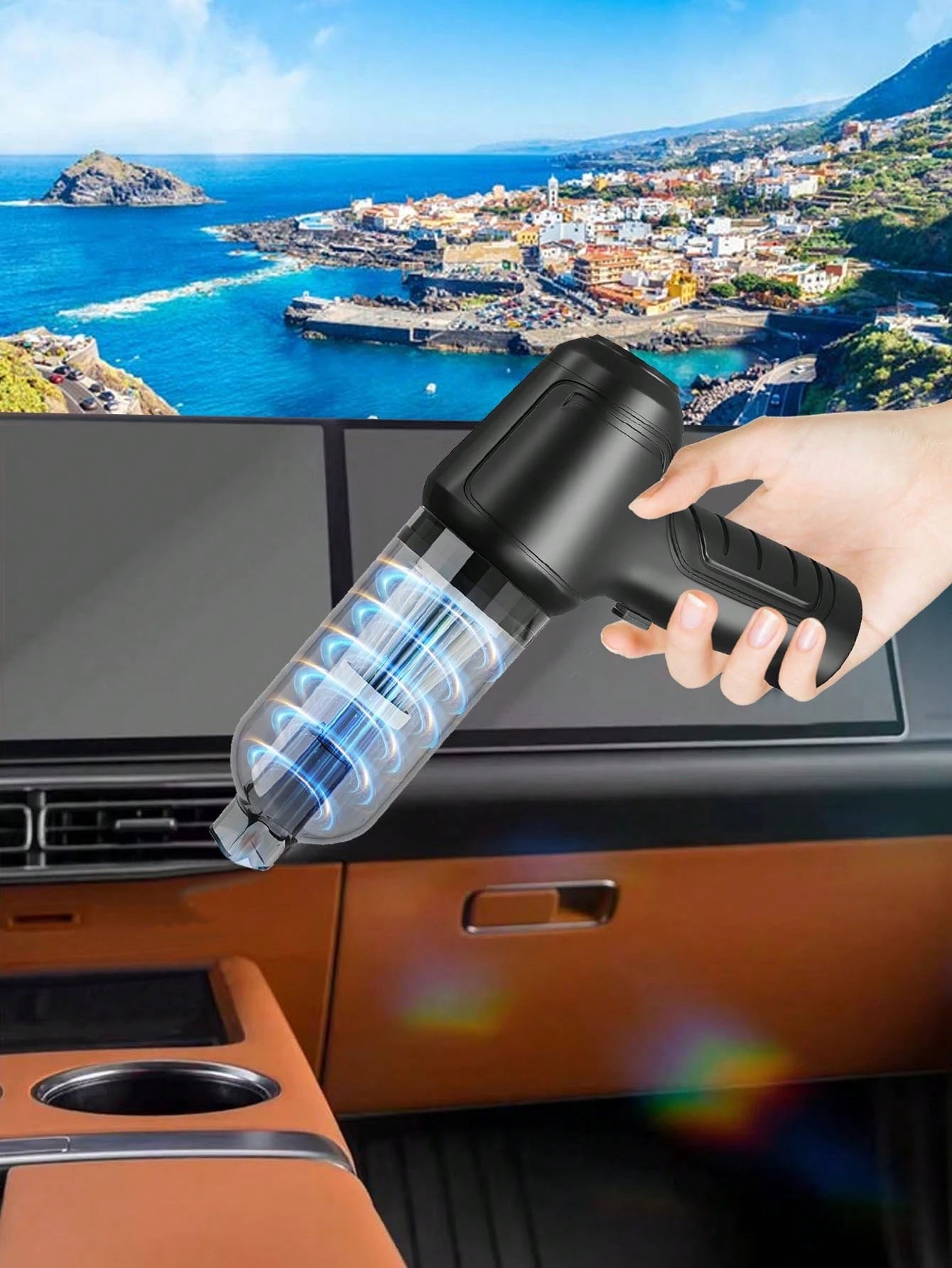Portable Cordless Vacuum, High Suction Handheld Car Vacuum Cleaner, With Washable Filter, And Blowing, Both In The Car And At Home, Can Absorb Dust, Debris, Pet Hair, 2400mAh, Car Accessories