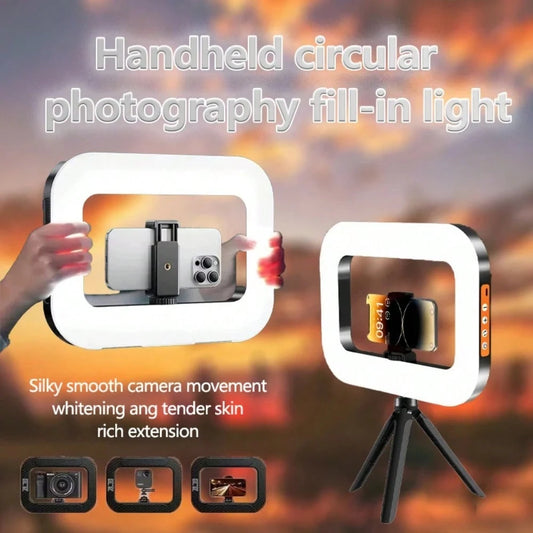 Portable Handheld LED Ring Light, USB Rechargeable Selfie Light, Suitable For Mobile Phone Cameras, Makeup, And Live Video. Suitable For Selfies And Live Streaming, Photography, Portable Light Selfies