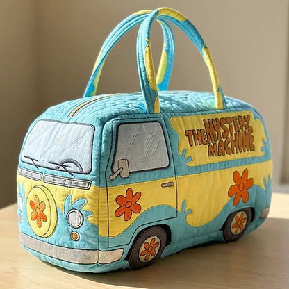 Portable Outdoor Patchwork 3D Print Duffle Bag Cartoon Van Floral Camper Stay Wild Hippie Bus Ladies Gym Overnight Travel Bag