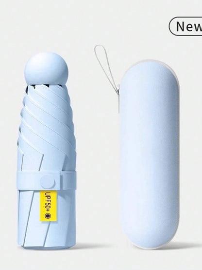 Portable Sunshade Umbrella With Umbrella Cover| UPF 50+ Sun Protection Function, Lightweight And Compact Pocket Umbrella