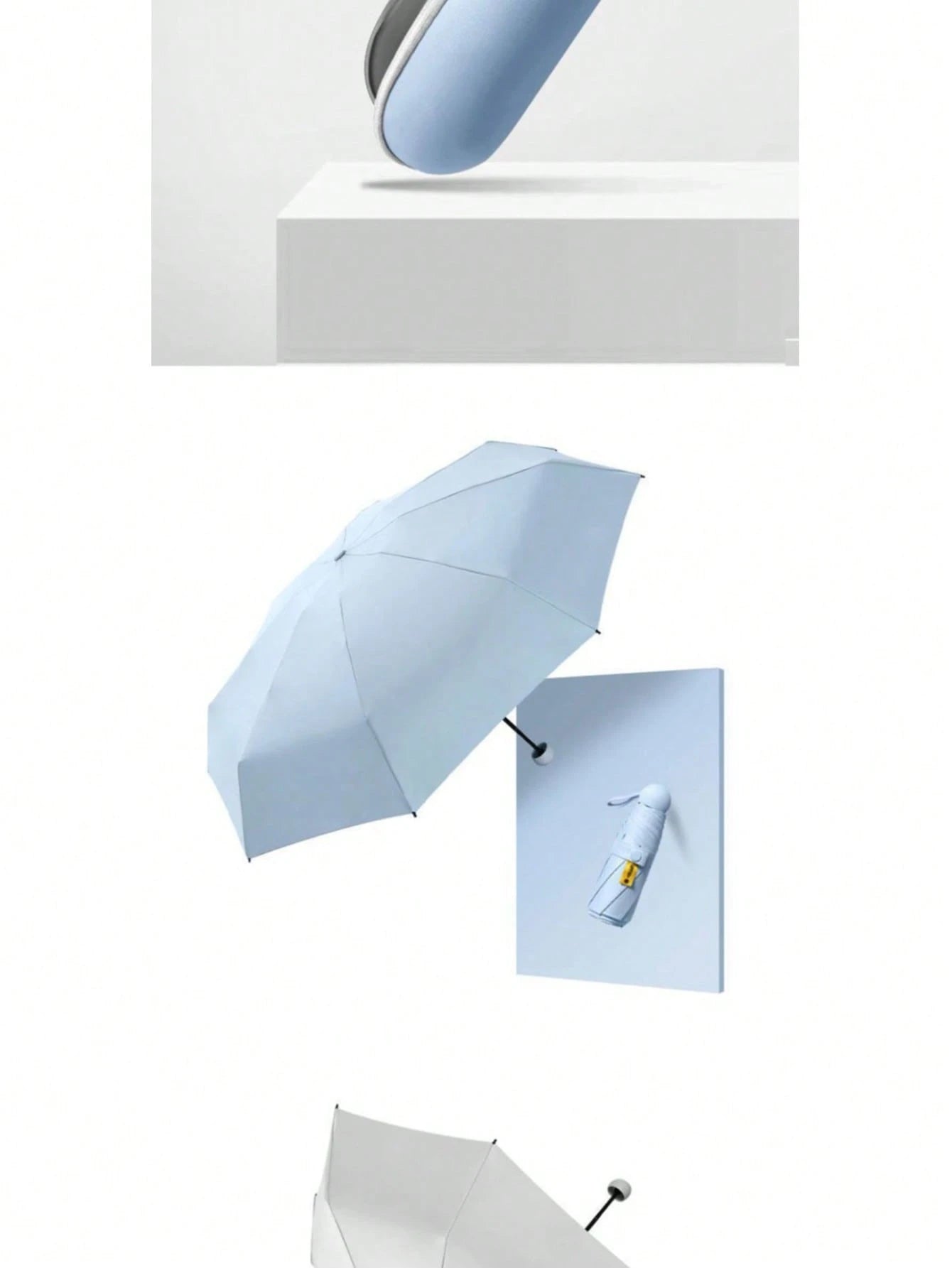 Portable Sunshade Umbrella With Umbrella Cover| UPF 50+ Sun Protection Function, Lightweight And Compact Pocket Umbrella