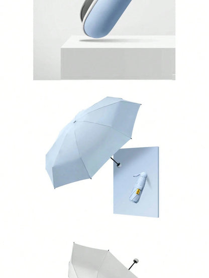 Portable Sunshade Umbrella With Umbrella Cover| UPF 50+ Sun Protection Function, Lightweight And Compact Pocket Umbrella