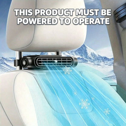 Portable USB Powered Car Rear Seat Cooling Fan, 3-Speed Adjustable, Low Noise Brushless Motor, Vehicle Seat Heat Dissipation Air Circulation