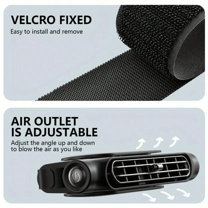Portable USB Powered Car Rear Seat Cooling Fan, 3-Speed Adjustable, Low Noise Brushless Motor, Vehicle Seat Heat Dissipation Air Circulation