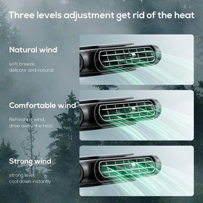 Portable USB Powered Car Rear Seat Cooling Fan, 3-Speed Adjustable, Low Noise Brushless Motor, Vehicle Seat Heat Dissipation Air Circulation