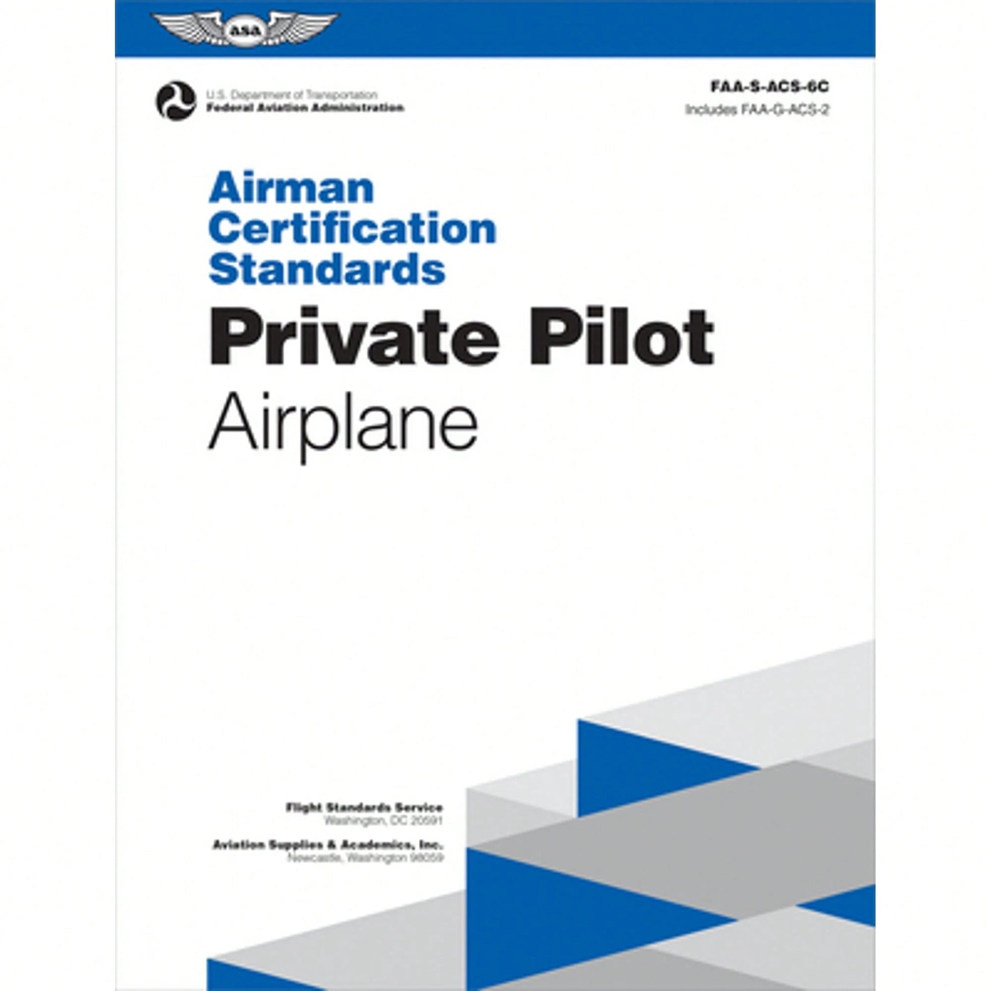 Pre-Owned Airman Certification Standards: Private Pilot- Airplane (2025): Faa-S-Acs-6c (Paperback) By Federal Aviation Administration (FAA), U S Department Of Transportation, Aviation Supplies & Acad