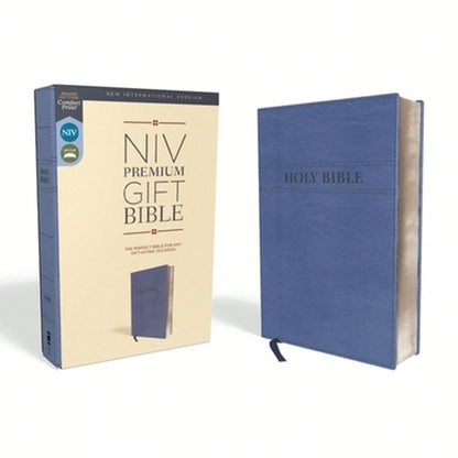Pre-Owned NIV, Premium Gift Bible, Leathersoft, Navy, Red Letter, Comfort Print: The Perfect Bible (Hardcover) By Zondervan