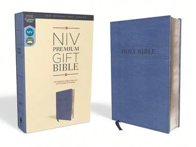 Pre-Owned NIV, Premium Gift Bible, Leathersoft, Navy, Red Letter, Comfort Print: The Perfect Bible (Hardcover) By Zondervan
